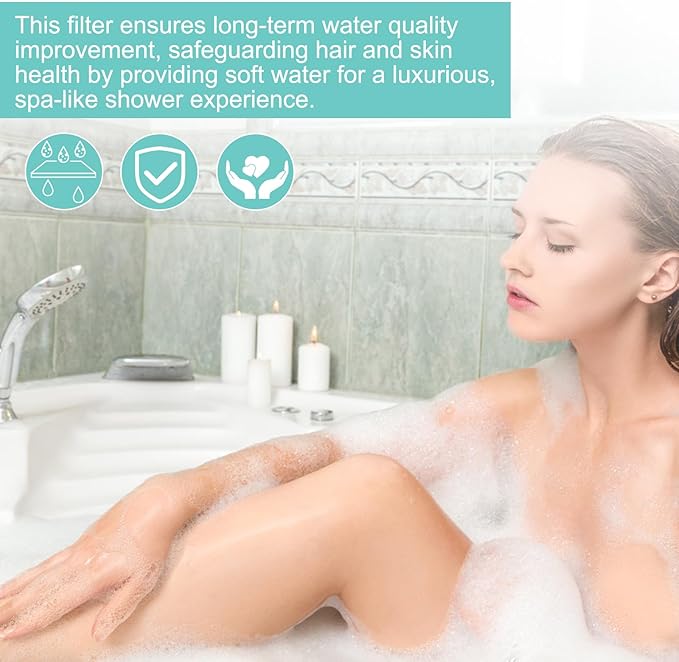 Ball Filter for Bathtub -8 Stages bath filter for tub- Removes Hundreds of Contaminants, Purify Your Bathwater for Healthier Skin and Hair, BPA Free, bathtub water filter, bathtub water filter - AquaVibe
