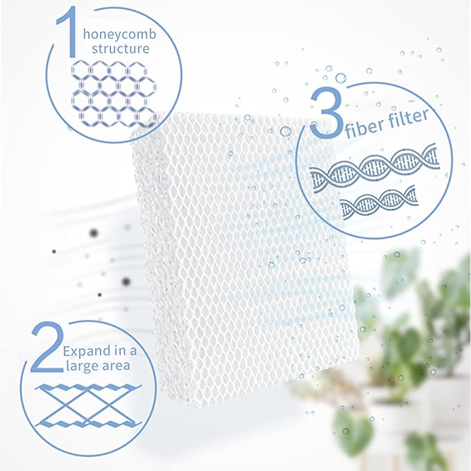 HIFROM 4Pack Replacement Humidifier Wick Filters MD1-0034 Compatible with Vornado Evaporative EV100 EV200 EVDC300 EVDC500 EVDC505 Evap40 Evap2 Humidifiers