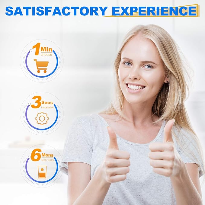 GOLDEN ICEPURE 4396508 Refrigerator Water Filter Replacement for EveryDrop Filter 5, EDR5RXD1, 4392857, 4396510, Clch100, 46-9010, NLC240V, 8212491, WF285 4PACK