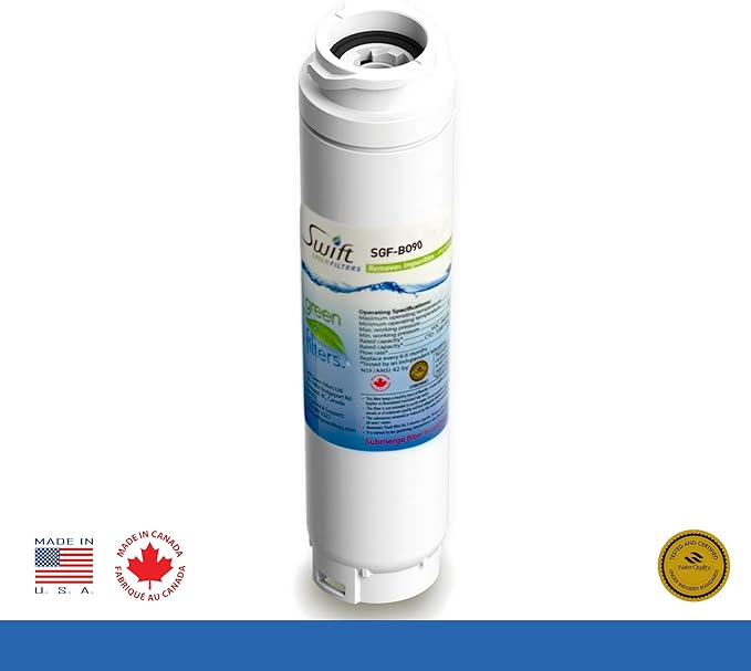 Swift Green Filters (6 Pack) SGF-BO90 Replacement for 101443,BORPLFTR10, 644845, 9000, EFF-6025A Refrigerators Water Filters (Pack of 6) MADE IN USA, White