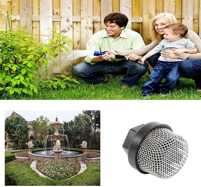 Hose Inlet Strainer Filter Inlet Suction Strainer Mesh Filter Suction Hose Strainer Garden Hose Strainer Filter Sprayer Filter, 3/4 inch