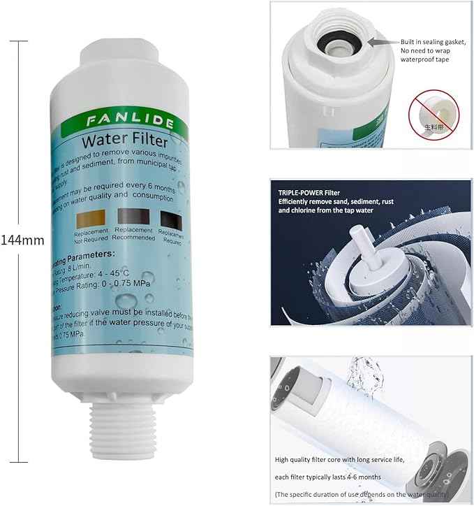Bidet water filter for electronic bidet seats, Toilet water filter system, compatible with 1/2" 1/4" 3/8" Bidet hose (2 Filters + 2 Adapter) - AquaVibe