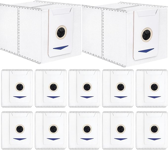 12 Pack Replacement Dust Bags for Yeedi M12 PRO+ Robot Vacuum Cleaner Spare Parts Accessories, 3.9L Large Capacity Dirt Disposable Vacuum Bags - AquaVibe