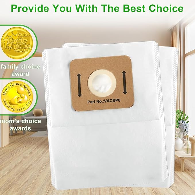10 Pack Replacement VACBP6 HEPA Filter Bags for Atrix Ergo 8 Quart Backpack Vacuum, Replace Part VACBPAI VACBP1 VACBP36V Backpack Vacuum Bags - AquaVibe