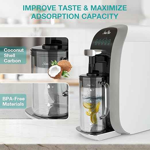 SimPure Y7T-C Countertop Reverse Osmosis System (Comes with One Extra CF+RO Filter Replacement Cartridge)