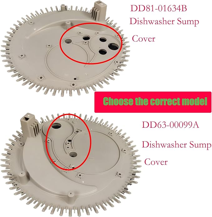 DD63-00099A Dishwasher Circulation Pump Mesh Filter for samsung dishwasher-Sump Cover Genuine Original Equipment Manufacturer (OEM) Part