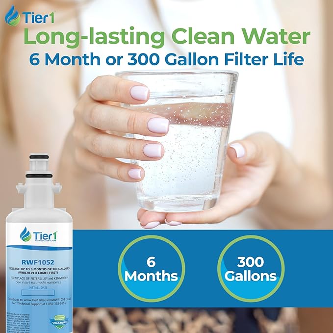 Tier1 ADQ36006101 Refrigerator Water & Air Filter Combo 3-pk | Replacement for LG LT700P, ADQ36006102, Kenmore 46-9690, 469690, ADQ36006101-S, RFC1200A, WSL-3, FML-3, LT120F, Fridge Filter