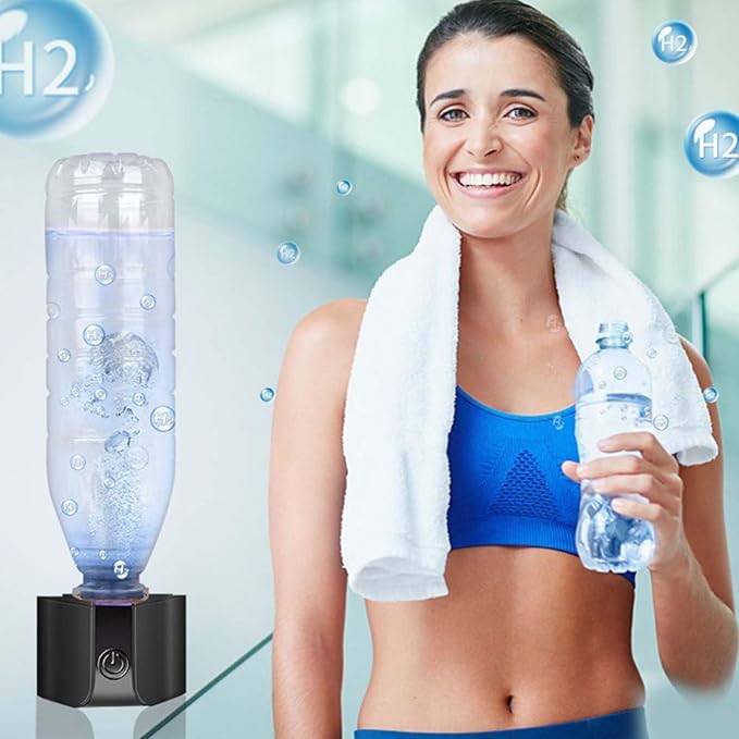 3-in-1 Portable Hydrogen Water Maker, Up to 3000PPB, 350ML Hydrogen Water Generator, with Inhaler, USB Rechargeable, Anti-Oxidation and Anti-Aging