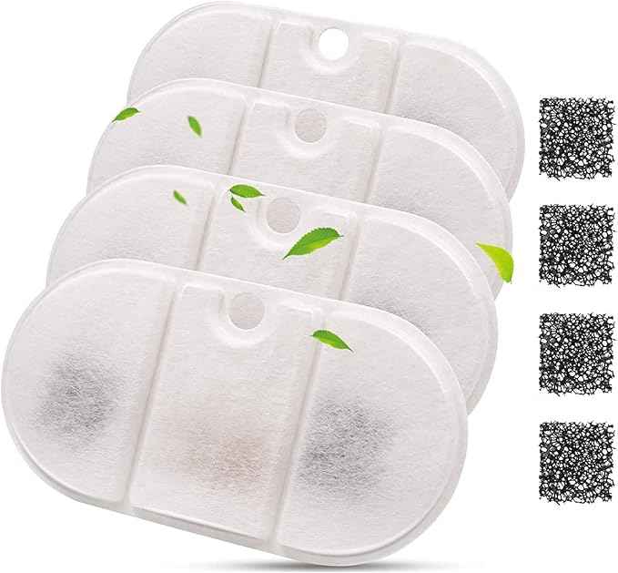 8 Packs Replacement Cat Fountain Filters Compatible with PETLIBRO Capsule Pet Fountain: PLWF002,71oz/2.1L Ultra Quiet-BPA-Free, Two Flow Modes Pet Dispenser