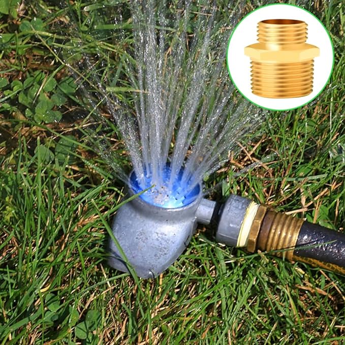 4 PCS 3/4" GHT Male x 1" NPT Male Garden Hose Adapters, Brass Garden Hose Repair Fittings, Water Hose Connector