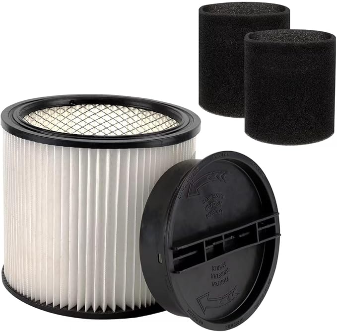 Replacement Filter For Shop Vac Filters 90304 90585 Wet Dry Shop Vac Filter - Perfect for Wet Dry vacuum cleaner Shop vac Filters 5 Gallon and above - Long - AquaVibe