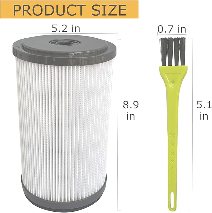 P770 Vacuum Filter Compatible with Ryobi 18-Volt ONE+ 6 Gal Cordless Wet Dry Vacuum Filter 313052002 (2 Packs，Grey) - AquaVibe