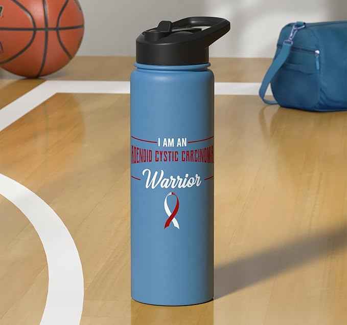 I Am A Warrior Adenoid Cystic Carcinoma ACC Adenoidcystic Stainless Steel Insulated Water Bottle