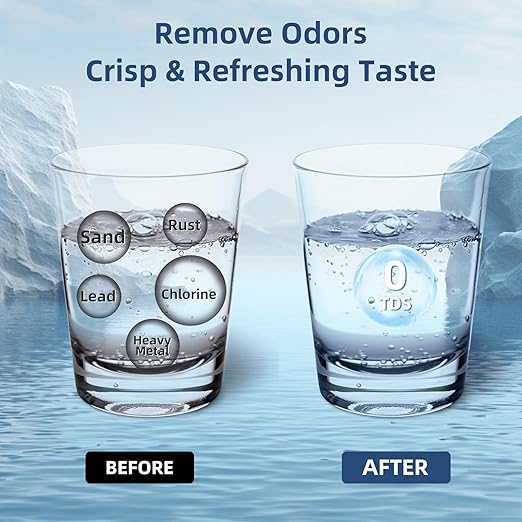 Water Filter Replacement for Zero, Fit Zero Water Pitchers ZR-001 ZD-012RP ZR-004, 5-Stage Filter System 0 TDS, Certified to Reduce Lead, Chromium, and PFOA/PFOS, 0 Water Filters 4 Pack