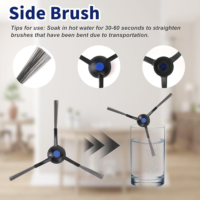 17 Pcs Accessories for ECOVACS DEEBOT X8 PRO OMNI Robot Vacuum Cleaner, Replacement Parts Main Brush, Side Brush, Washable Filter, Mopping Roller, Dust Bag - AquaVibe