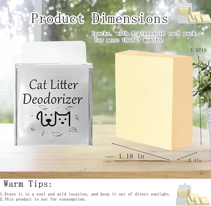 Pet Odor Eliminator for Litter Box litter deodorizer Home Cat Litter Deodorizer Compatible with Most Automatic Litter Boxes Safe litter box odor eliminator Enzyme Formula for Cats & Dog