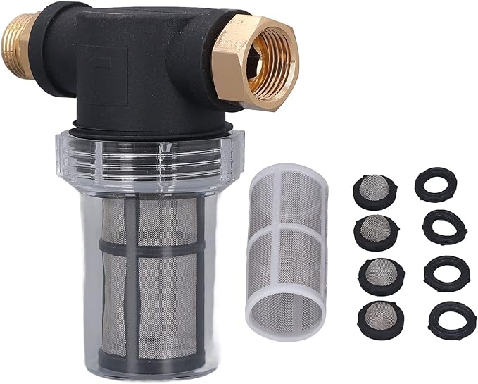 Sediment Filter for Pressure Washer Inlet, Transfer Pump, Rain Barrels, Spigot - Your Water System with & Efficient Whole House Sediment Filter