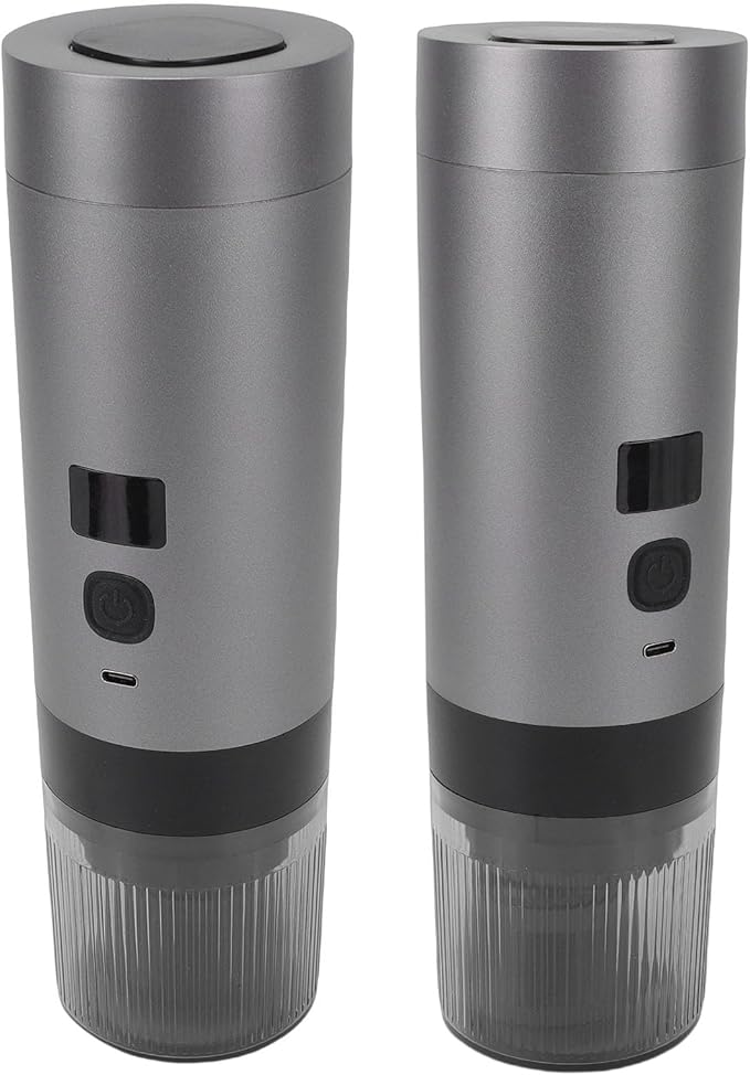 Zerodis Coffee Makers 3 in 1 Rechargeable Coffee Maker with Spoon 200ml Fast Heating Temp Digital Display Fine Mesh Filter Cold Hot Extraction for Camping Office Portable Machine