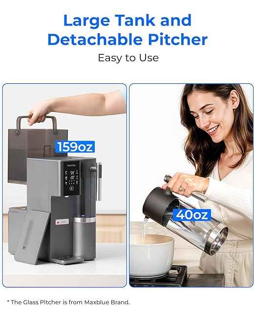 [Mineral] Waterdrop WD-A2G Countertop Reverse Osmosis System Water Filter,Hot and Cold RO System,6 Temperature Settings,3:1 Pure to Drain,6-Stage,Portable Pure Water Tank