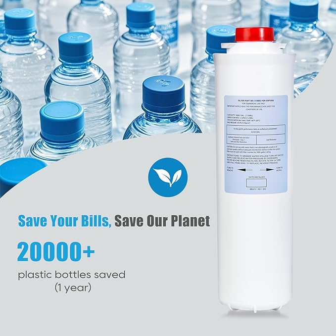 51300C, Replacement for Elkay 51300C, Replacement 55898C Filters, Replacement Bottle Stations Compatible with Ezh2o Filter ERF750, 55898C, EWF3000 (No Chip 3-Pack)
