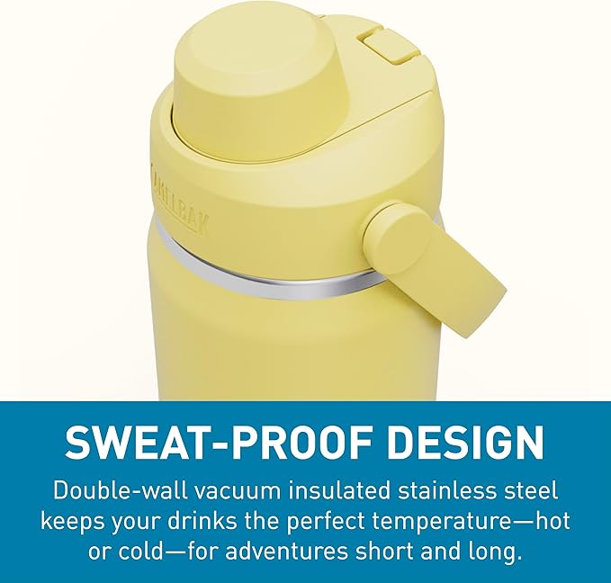 CamelBak Thrive Chug Insulated Stainless Steel Water Bottle Yellow Bloom, 20oz
