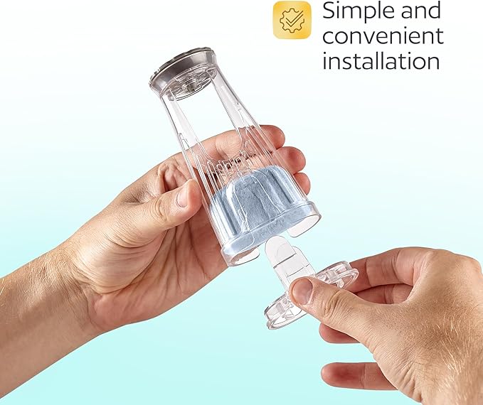 Water Filter Holder and 12 Water Filters for Keurig K-Compact, K-Duo Hot & Iced, K-Duo, K-Duo Essentials, K-Latte - for Use in All Keurig Brewers with Water Reservoir Shorter than 8” Tall - AquaVibe