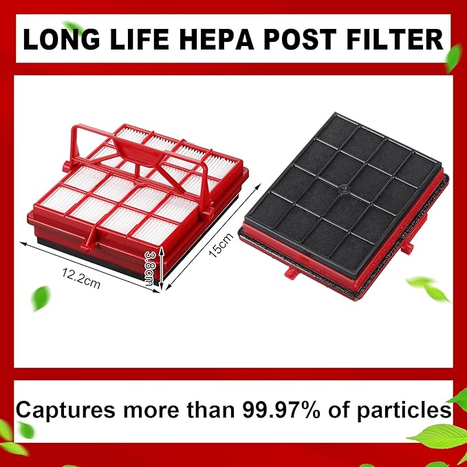2 Pack Replacement Style P HEPA and Carbon Pre-filters Compatible with Aerus Lux Guardian Platinum Canister Vacuum Cleaner, with Handle - AquaVibe
