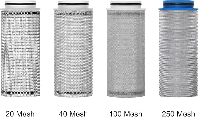 3-Pack Water Pump Strainer with 20 Mesh Stainless Steel Filter Screen, 3/4" Inch Female NPT in-line Strainer for Garden Hose Outdoor RV Water Tank Pressure Washer [Black]