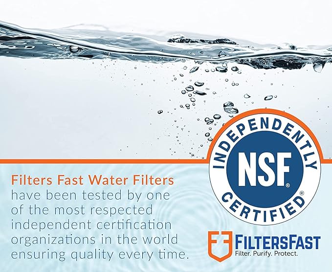 FiltersFast FFRV-CAM Inline Water Filter Hose Faucet Sediment Cartridge for RV, Marine Boat, Car Washing, Camping, Farm, Pool, Pets, Spa, Garden