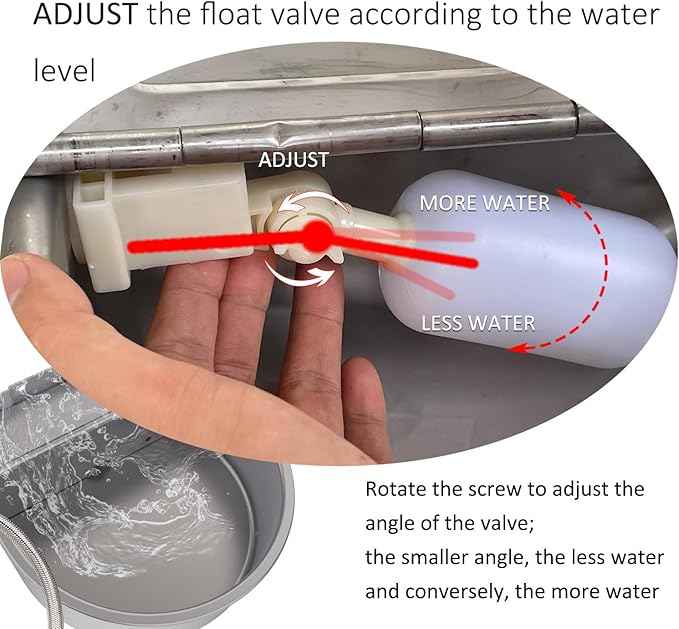 Automatic Water Dispenser for Dog Water Bowl Dispenser Large Size Stainless-Steel Waterer Feeder Self Filling Water Trough for Poultry and Livestock (Metallic Gray, Large)