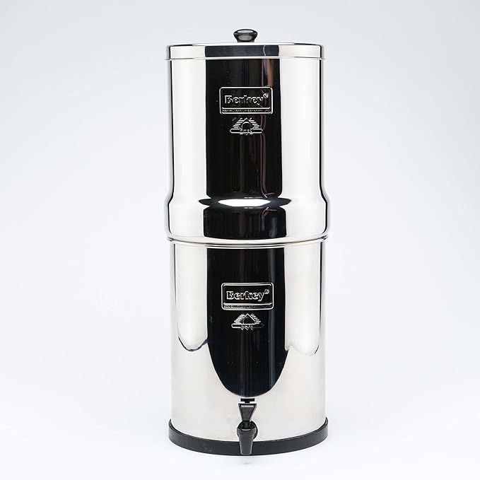 Royal Berkey Gravity-Fed Water Filter System 3.25 Gallon with 2 Black Berkey Elements, 2 PF-2 Fluoride and Arsenic Reduction Elements