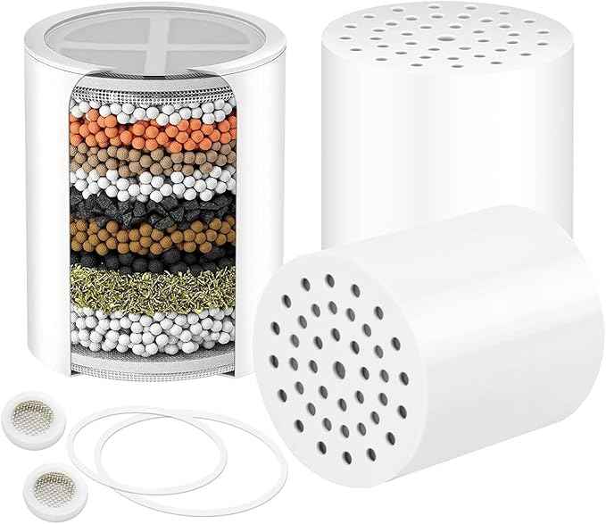 3-Pack Replacement Shower Filter Cartridge Compatible with Aqua bliss SF100 / SF220 Shower Head,Water Softener Filter for Hard Water Reduce Chlorine and Harmful Substances