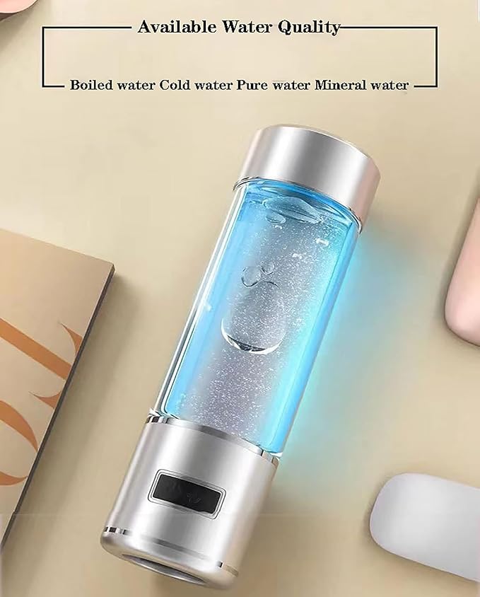 2 in 1 Portable Hydrogen Water Ionizer Machine, High Concentration, H2 and o2 Separation Electrolysis Technology, 300ml Capacity, Hydrogen Water Generator
