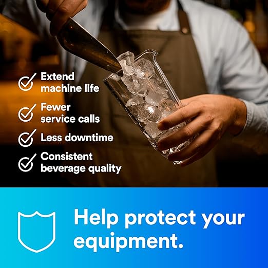 3M Water Filtration Products System for Commercial Ice Maker Machines ICE120-S, Reduces Sediment, Microplastics, Chlorine Taste and Odor, Cysts, Inhibits Scale, 1.5 GPM, 9,000 Gallon Capacity