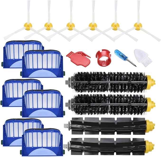 Replacement Parts Accessories Compatible for iRobot Roomba 675 670 665 690 692 694 671 677 650 655 614 Side Main Roller Brush Filter - AquaVibe