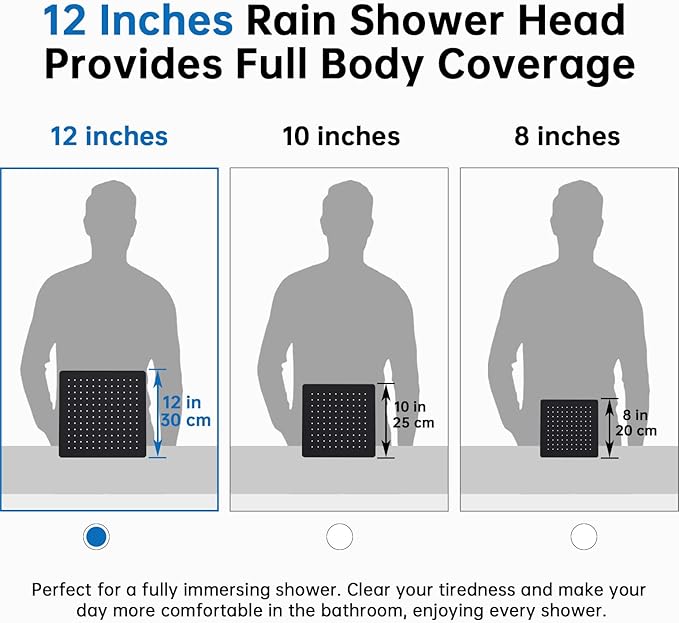 G-Promise All Metal 12 Inch Dual Shower Head with Handheld Combo, Rain Shower Head, with 16 Stage Shower Filter For Hard Water, Reduces Chlorine and Fluoride, Improves Dry Skin.