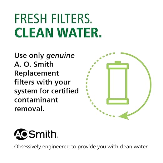 AO Smith Advanced Direct Connect Under Sink Replacement Filter for AO-MF-ADV System - Claryum Filtration Reduces Up To 99% of 78 Harmful Contaminants - AO-MF-ADV-R