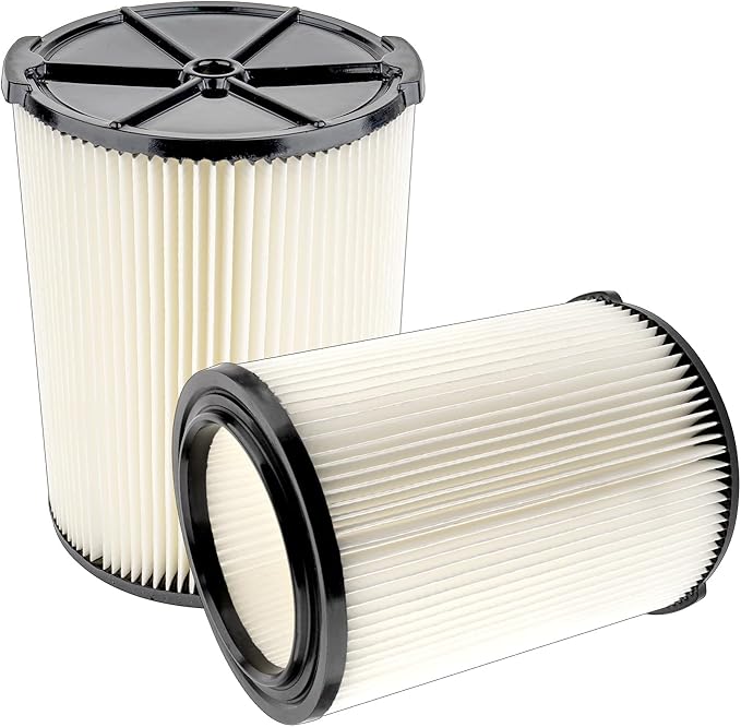 (2 Pack) VF4000 Replacement Cartridge Filter Compatible With RIDGID 72947 Wet dry Vac 5 to 20 Gallon 6-9 Gal Husky Vacuum RV2400A RV2600B WD5500 WD0671 Vac, VF4000 filter 2 Pieces - AquaVibe