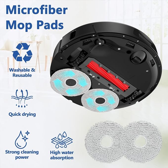 23 Pack T30S Replacement Parts for ECOVACS DEEBOT T30S, T30S AI, T30S Pro, T30S Robot Vacuum Accessories Kit, 1 Main Brush, 4 Hepa Filters, 4 Mop Pads, 6 Dust Bags, 8 Side Brushes - AquaVibe