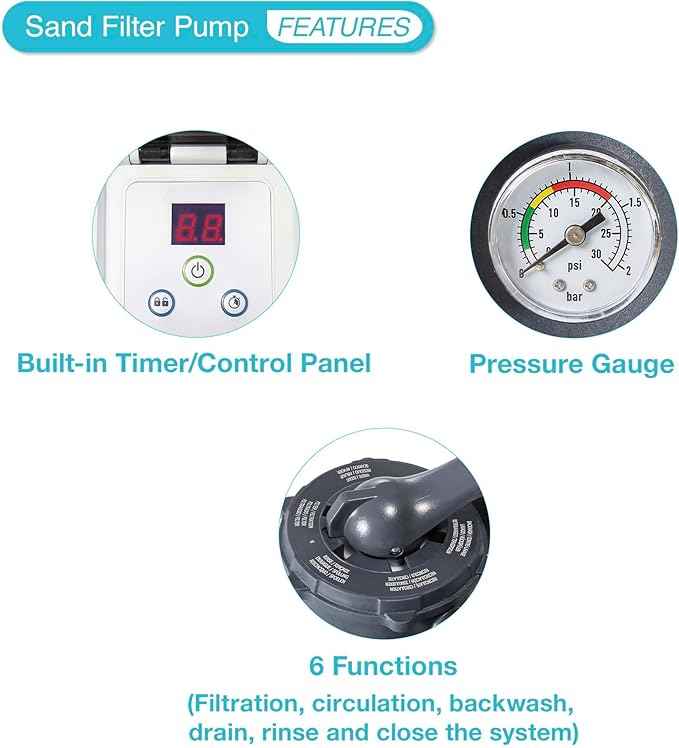 INTEX SX1500 Krystal Clear Sand Filter Pump: 1500 GPH Pump Flow Rate – Improved Circulation and Filtration – Easy Installation