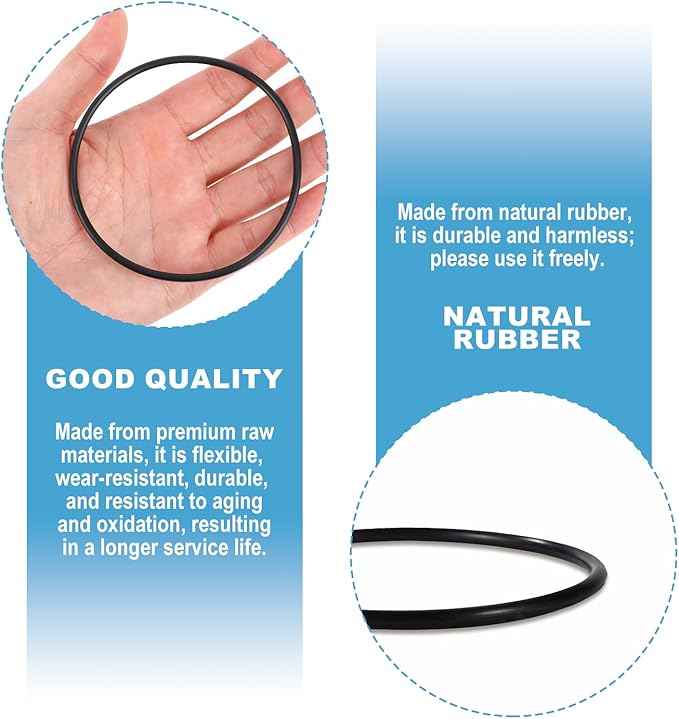 3 Pcs Water Filter O-Ring Replacement, 3.5inch OD Rubber Reverse Osmosis Filter Housing O-Ring Accessories Compatible with APEC ROES-50 & Ultimate Reverse Osmosis System