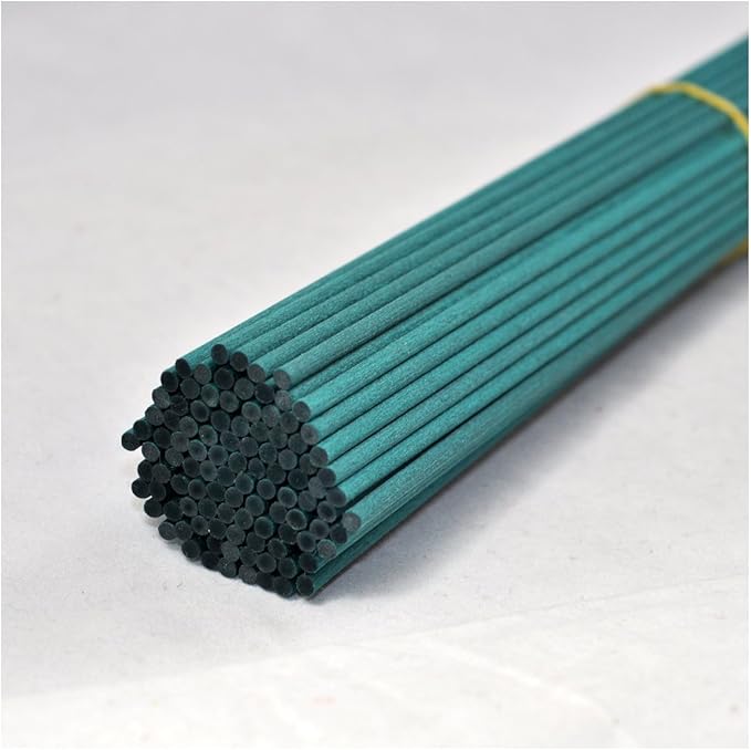 100 Pieces Fiber Reed Diffuser Replacement Refill Sticks (10" x 3mm, Green) - AquaVibe