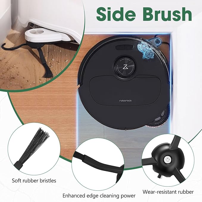 23PCS Replacement Accessories Kit Compatible with Roborock Qrevo Master/Qrevo Slim Includes Dual Main Brush, HEPA Filters, Mop Pads, Side Brushes, Dust Bags and Cleaning Tools - AquaVibe