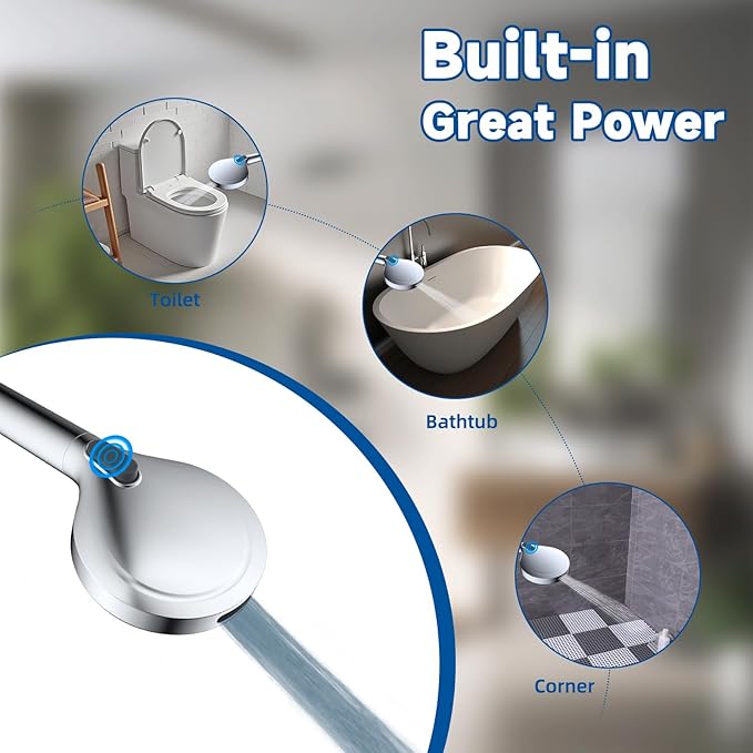 All Metal Dual Shower Head Easy Reach, High Pressure 10-Spray Handheld Shower & 6" Square Rainfall Shower Head Combo, Shower Extension Arm, 71" Hose, 3-way Diverter, Brass Shower Bracket, Chrome