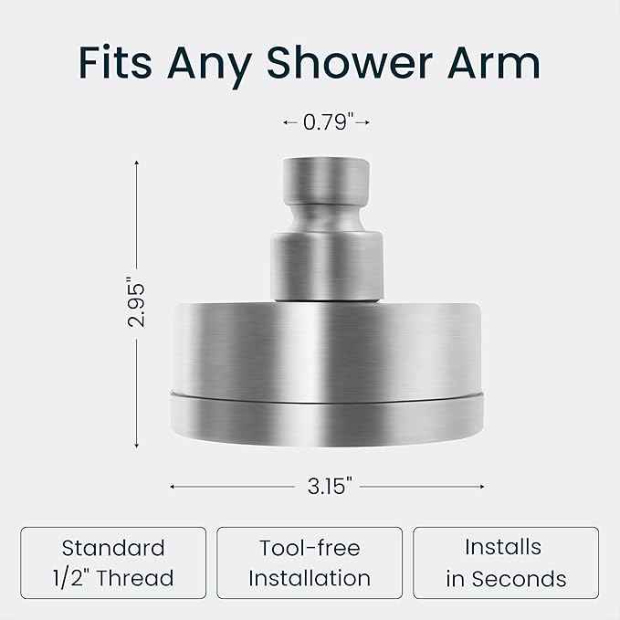 LAIFsolutions Swivel Shower Head for Vortex-Action Shower Filter – Advanced Purification with Copper-Zinc KDF for Hard Water – Reduces Chlorine & Heavy Metals – Revitalizes Skin & Hair (Sprayer)