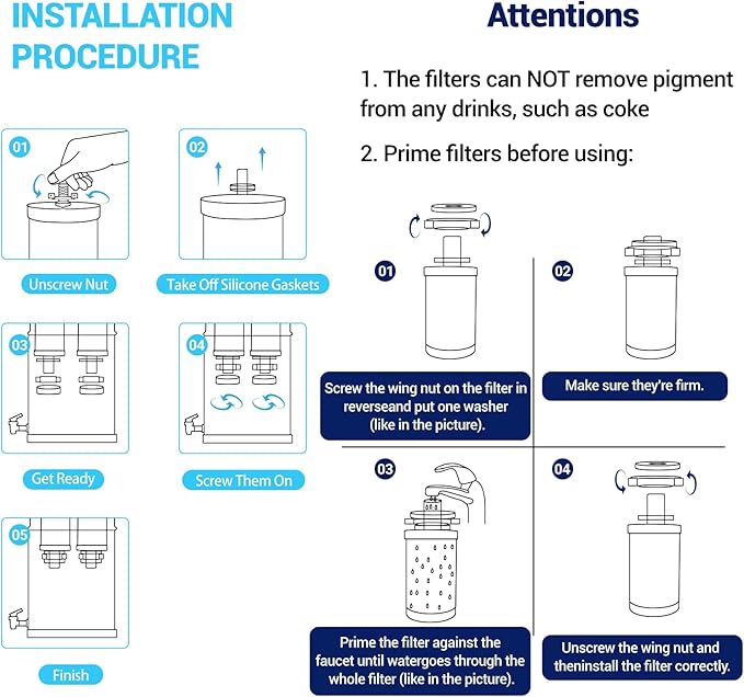 2387 Pro Filter Replacement Compatible with Alexapure 2387 Pro Water Filter Replacement, Reduces chlorine, etc，Last Up to 5000 Gallons,3-stage purification filter Upgraded version Black (4)