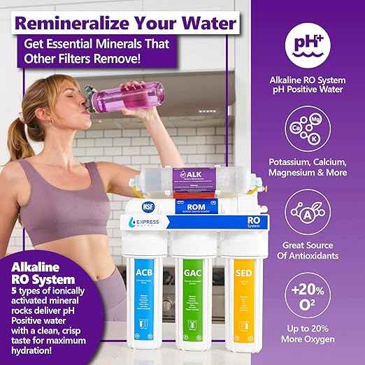 Express Water Reverse Osmosis Water Filter System, 99.99% Lead, Chlorine & APEC Water Systems ROES-50 Essence Series Top Tier 5-Stage WQA Certified
