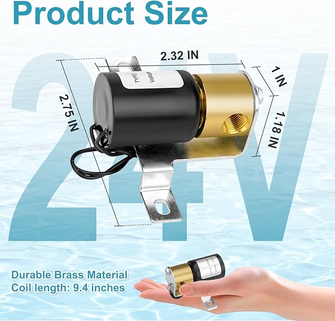 Cenipar UHS24 Universal Humidifier Solenoid Valve,24 Volts Humidifier Solenoid Valve Fit for Aprilaire General Honeywell Skuttle Humidifier Replacement 990-53 4040 HE220 HE225 HE260 HE265 - AquaVibe