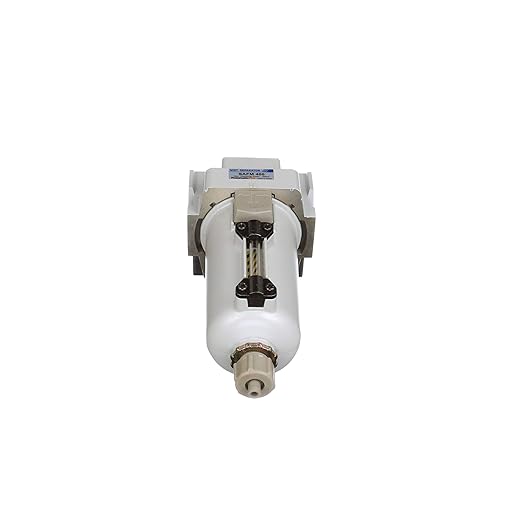 PneumaticPlus SAFM400-N04B-MEP Compressed Air Coalescing Filter, 0.1 Micron, 1/2" NPT - Metal Bowl, Manual Drain, Bracket - AquaVibe