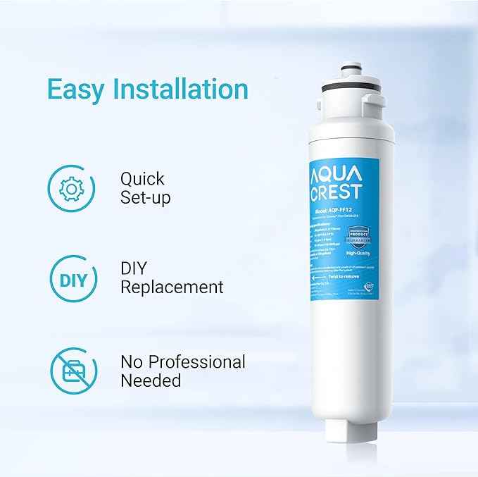 AQUACREST DW2042FR-09 Refrigerator Water Filter, Compatible with Daewoo DW2042FR, Kenmore 46-9130, DW2042FR-09, Aqua Crystal DW2042F-09 (Pack of 3)